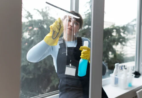 Nettoyage de vitres intérieures et extérieures au Donzeil